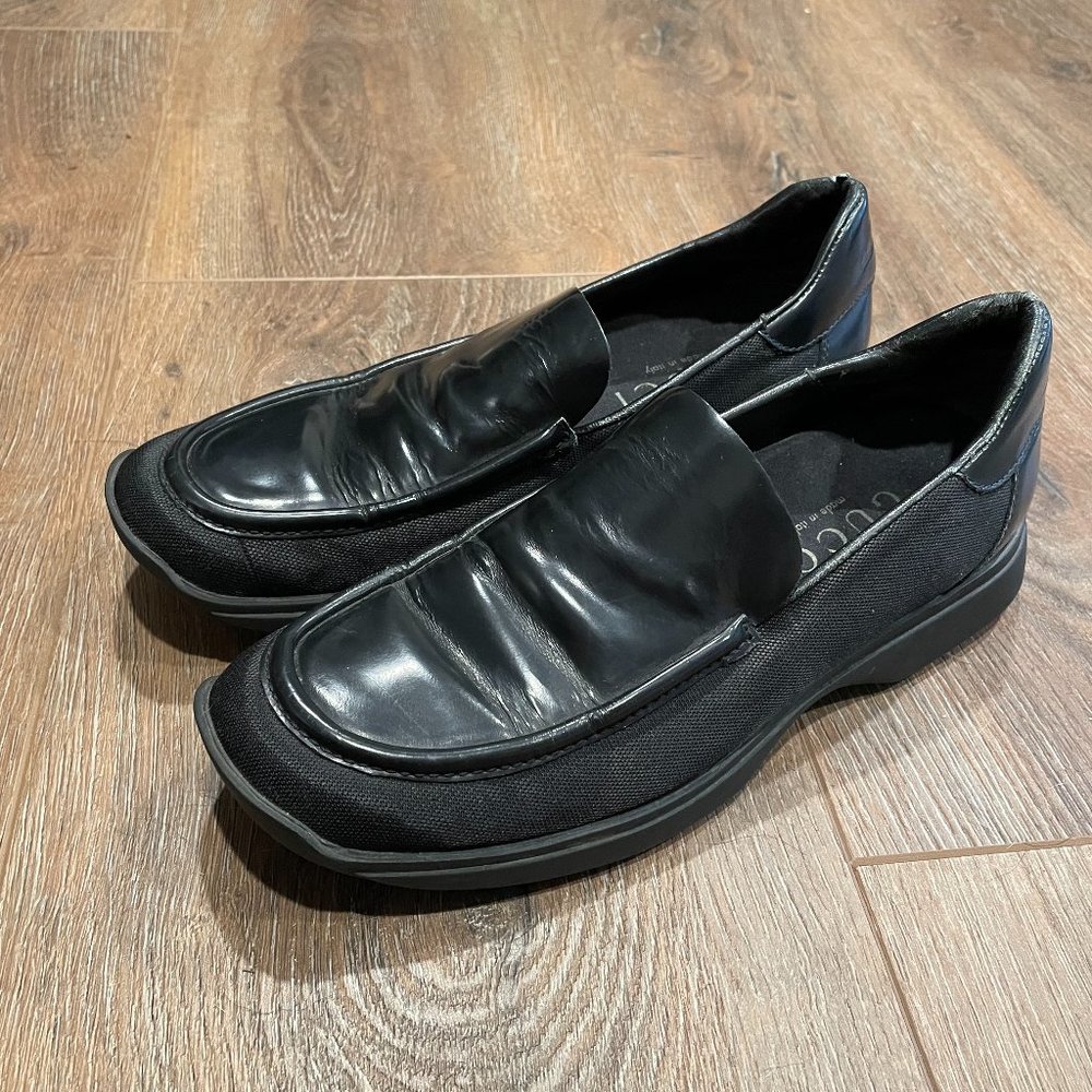 Gucci Men's Black Leather Loafers Size 8.5